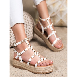 Seastar Sandalias en la plataforma con chorros blanco 3