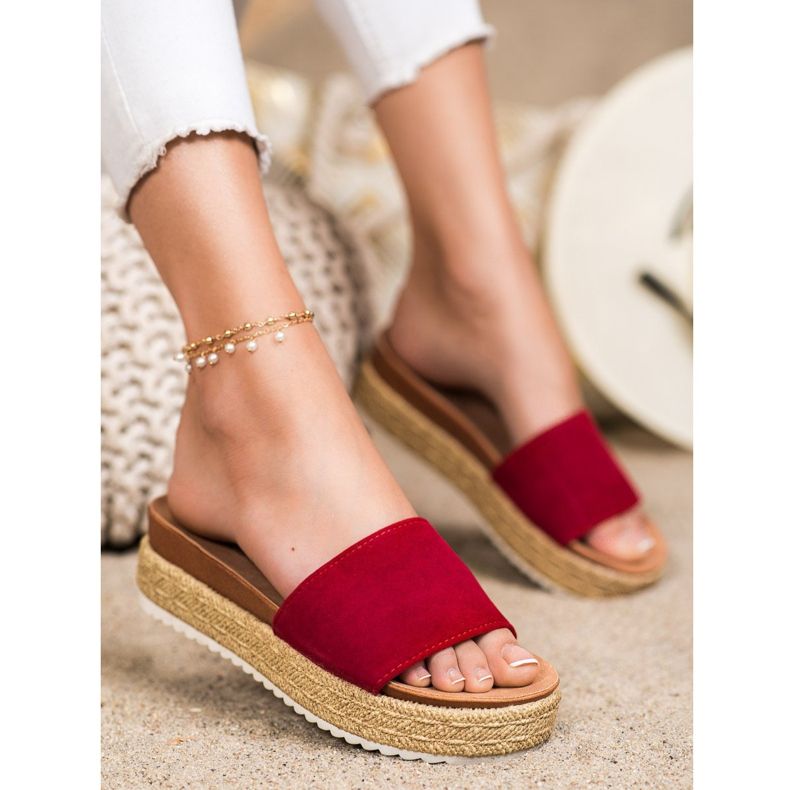 SHELOVET Zapatillas clásicas en la plataforma rojo 1