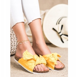 Forever Folie Cómodas pantuflas textiles amarillo 3