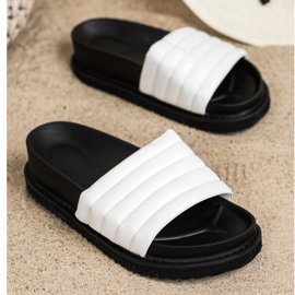 Seastar Pantuflas de Piel Eco Ligera blanco 2