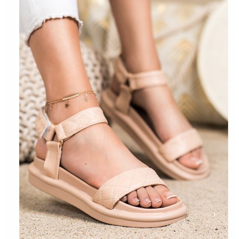 Seastar Sandalias beige con cuero ecológico 1