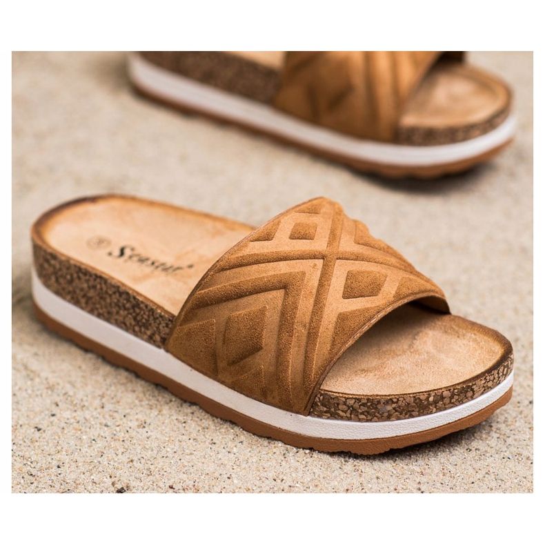 Seastar Pantuflas clásicas de gamuza marrón 2 Seastar Pantuflas clásicas de gamuza marrón 2