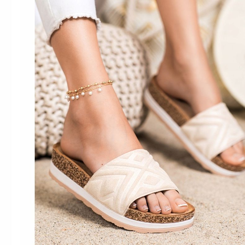 Seastar Pantuflas clásicas de gamuza beige 1