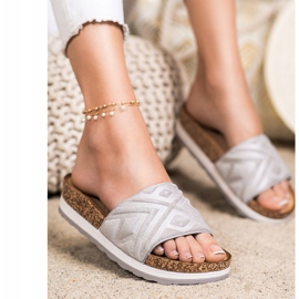 Seastar Pantuflas clásicas de gamuza plata 3