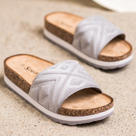 Seastar Pantuflas clásicas de gamuza plata 2