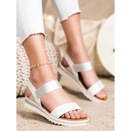 Best Shoes Sandalias sin cordones de moda plata 1