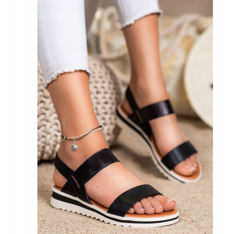 Best Shoes Sandalias sin cordones de moda negro 2