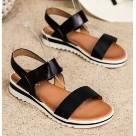 Best Shoes Sandalias sin cordones de moda negro 3