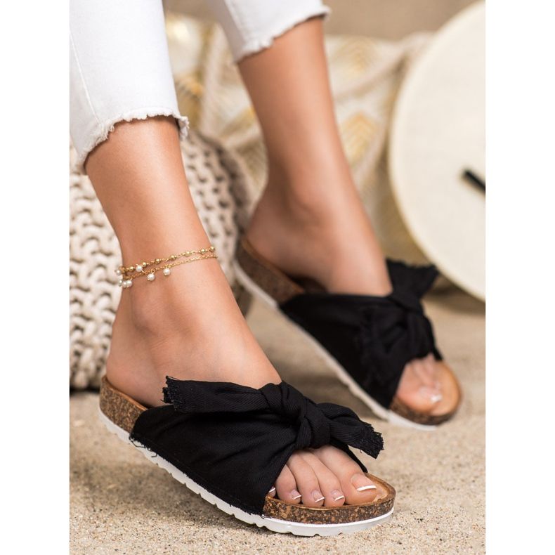 Forever Folie Cómodas pantuflas textiles negro 1 Forever Folie Cómodas pantuflas textiles negro 1