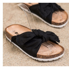 Forever Folie Cómodas pantuflas textiles negro 2