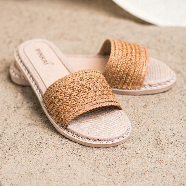 SHELOVET Zapatillas trenzadas casuales beige 2