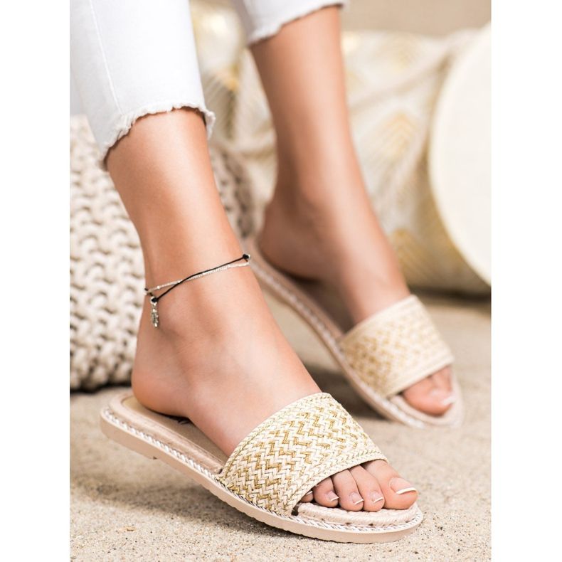 SHELOVET Zapatillas trenzadas casuales beige 1