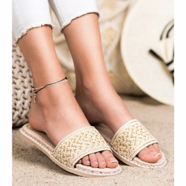 SHELOVET Zapatillas trenzadas casuales beige 3