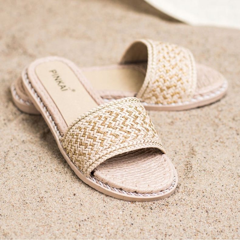 SHELOVET Zapatillas trenzadas casuales beige 2