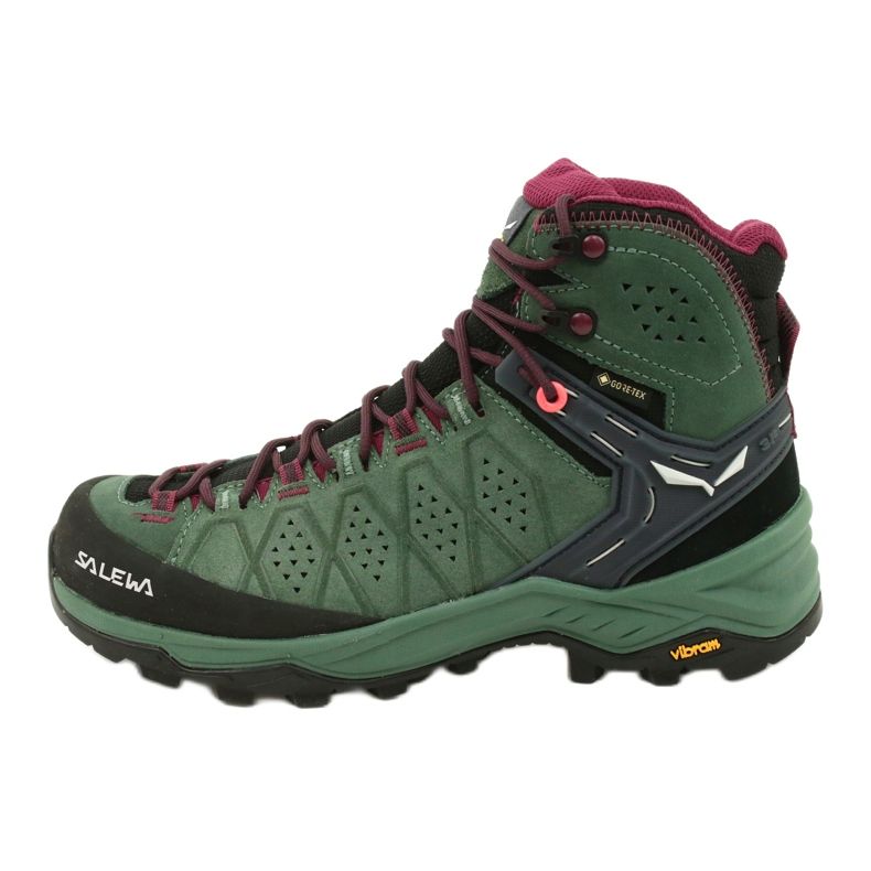Zapatos de trekking Salewa Ws Alp Trainer 2 Mid Gtx W 61383-5085 negro verde 1