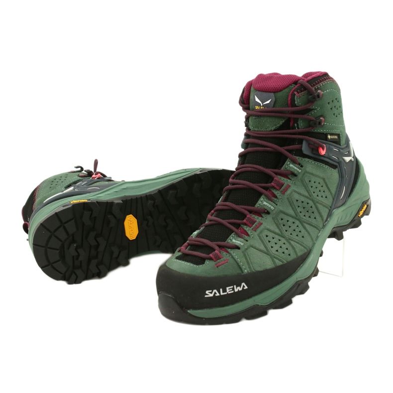 Zapatos de trekking Salewa Ws Alp Trainer 2 Mid Gtx W 61383-5085 negro verde 4