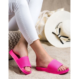 SHELOVET Pantuflas rosas rosado 3