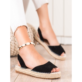 Ideal Shoes Alpargatas sin cordones negro 1