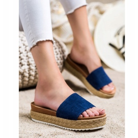 SHELOVET Zapatillas clásicas en la plataforma azul 2
