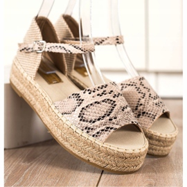 Bestelle Alpargatas con punta abierta beige 3