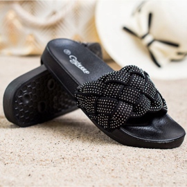 Groto Gogo Pantuflas Textiles Con Cristales negro 1