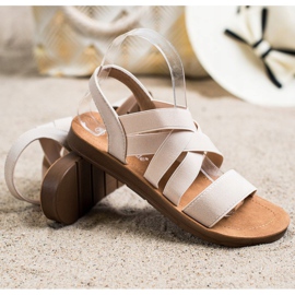 Super Mode Sandalias sin cordones con tiras beige 1 Super Mode Sandalias sin cordones con tiras beige 1