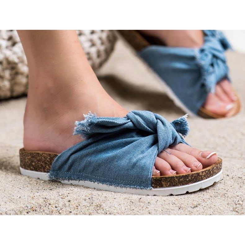 Forever Folie Cómodas pantuflas textiles azul 2 Forever Folie Cómodas pantuflas textiles azul 2