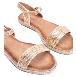 Sandalias doradas de mujer Baleria beige dorado 2
