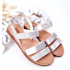 Sandalias plateadas brillantes Natalie para niños plata 2