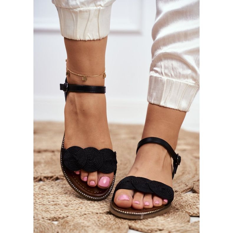 S.Barski Sandalias Planas de Mujer Negro Barski Humanity 5