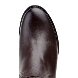 Marco Shoes Cosaco de cuero arrugado marrón oscuro 5