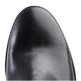 Marco Shoes Botas Marco piel flor negra negro 4