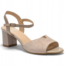 Marco Shoes Sandalias beige 0624P en piel interesante 1