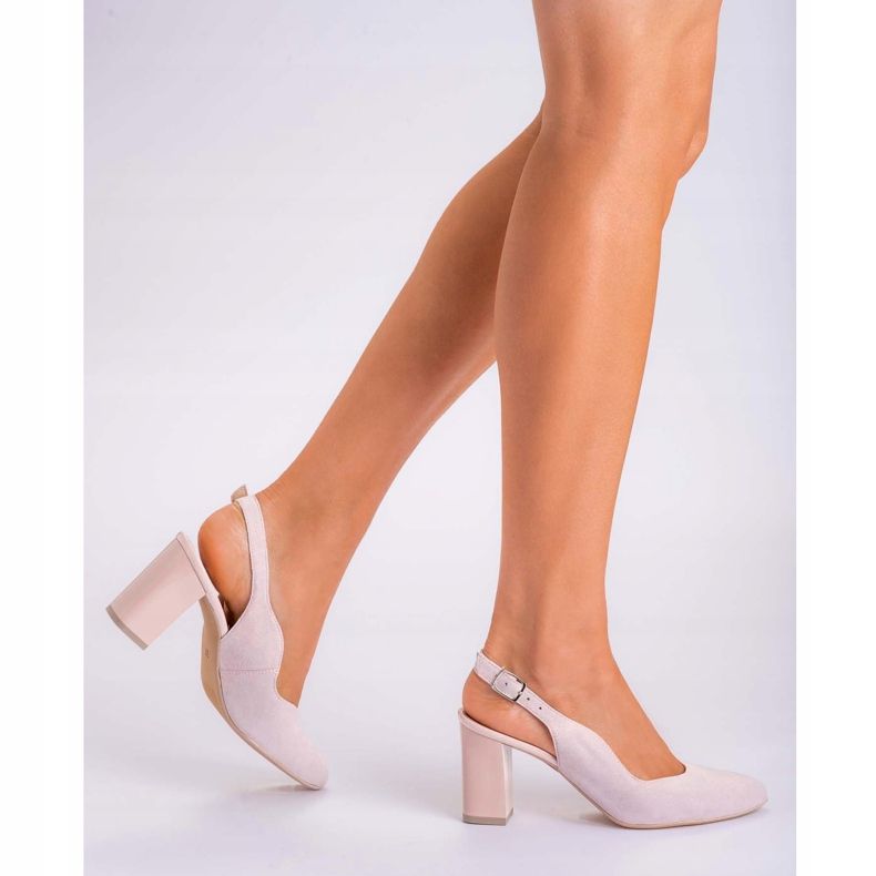 Marco Shoes Sandalias 1071P rosa con purpurina en la piel 1