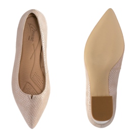 Marco Shoes Zapatos beige 1038P con tacón estable 3