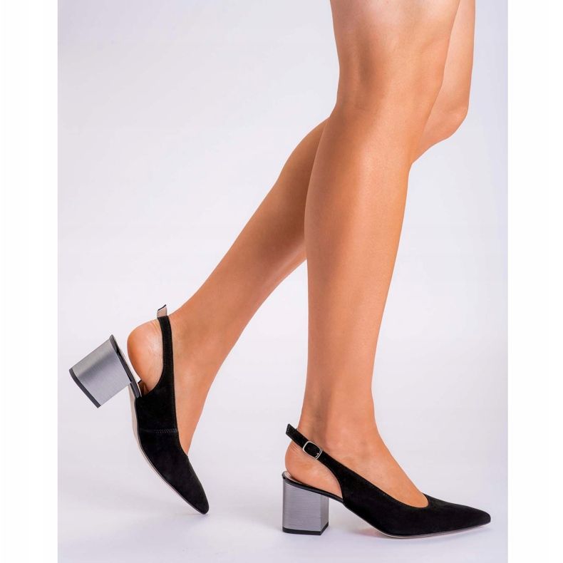 Marco Shoes Sandalias negras 1191P con correa y hebilla negro 1