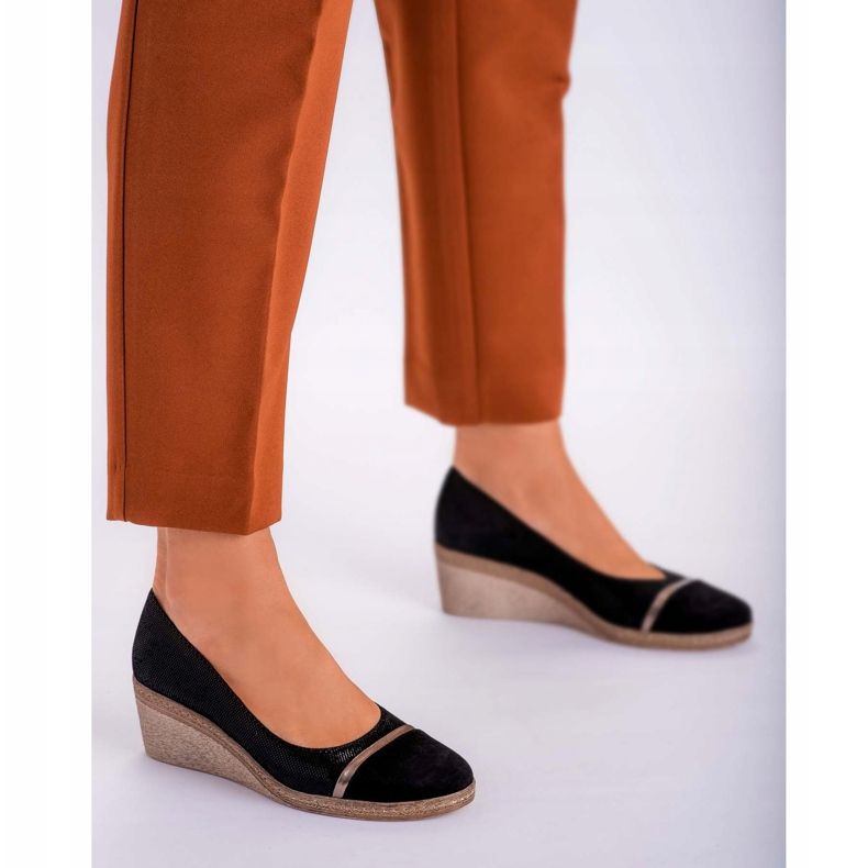 Marco Shoes Zapatos 1205P Marco en la cuña negro 2