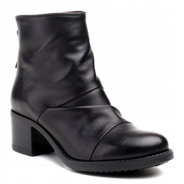 Marco Shoes Botas de mujer 1258B Marco de piel arrugada negro 1