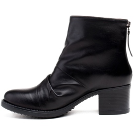 Marco Shoes Botas de mujer 1258B Marco de piel arrugada negro 2