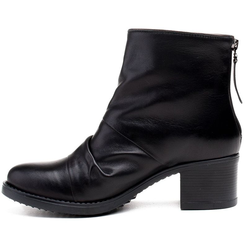 Marco Shoes Botas de mujer 1258B Marco de piel arrugada negro 2