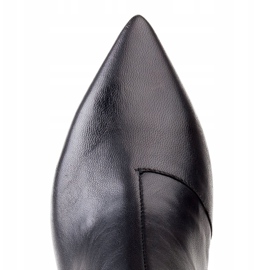 Marco Shoes Botas Marco 1288B con tacones bajos en piel negro 4