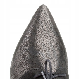 Marco Shoes Zapato negro con cordones 1248P de ante con estampado 4