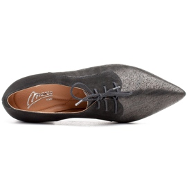 Marco Shoes Zapato negro con cordones 1248P de ante con estampado 5