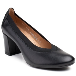 Marco Shoes Zapatos de salón con plantilla cómoda y goma en el empeine negro 1