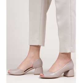 Marco Shoes Sandalias de piel beige 1505P 2
