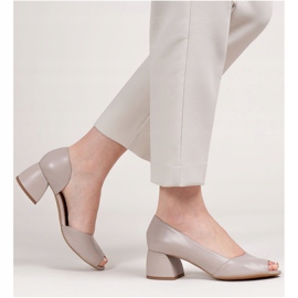 Marco Shoes Sandalias de piel beige 1505P 3