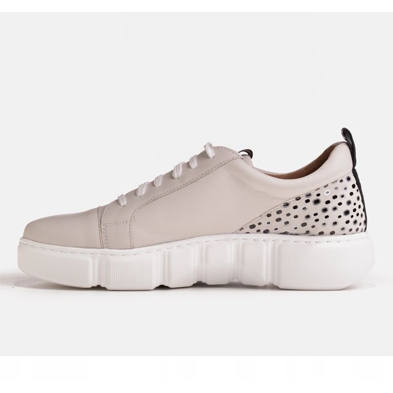 Marco Shoes Zapatillas beige con el logo de Marco en el talón 1