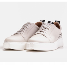 Marco Shoes Zapatillas beige con el logo de Marco en el talón 4
