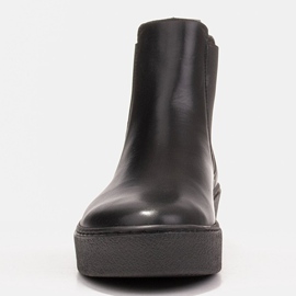 Marco Shoes Botas bajas de suave piel natural. negro 2