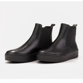 Marco Shoes Botas bajas de suave piel natural. negro 5